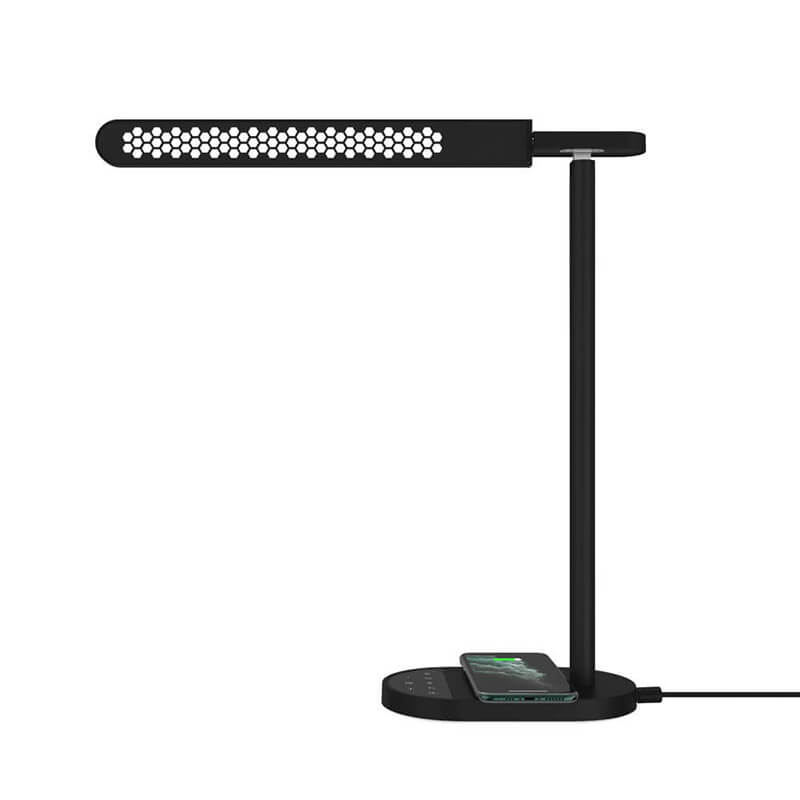 Lâmpada LED Desk com estação de carga SEM FIO (para iPhone ou telefone Android)